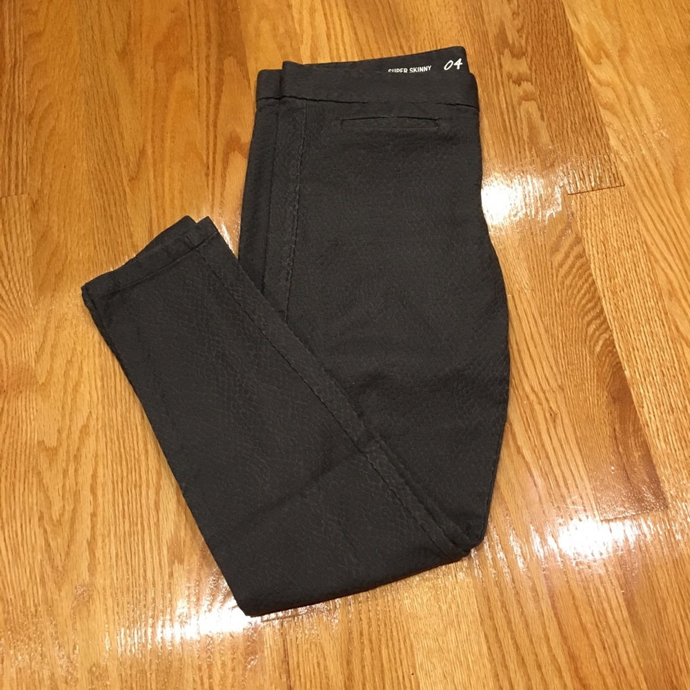 Unique textured dark gray Khakis